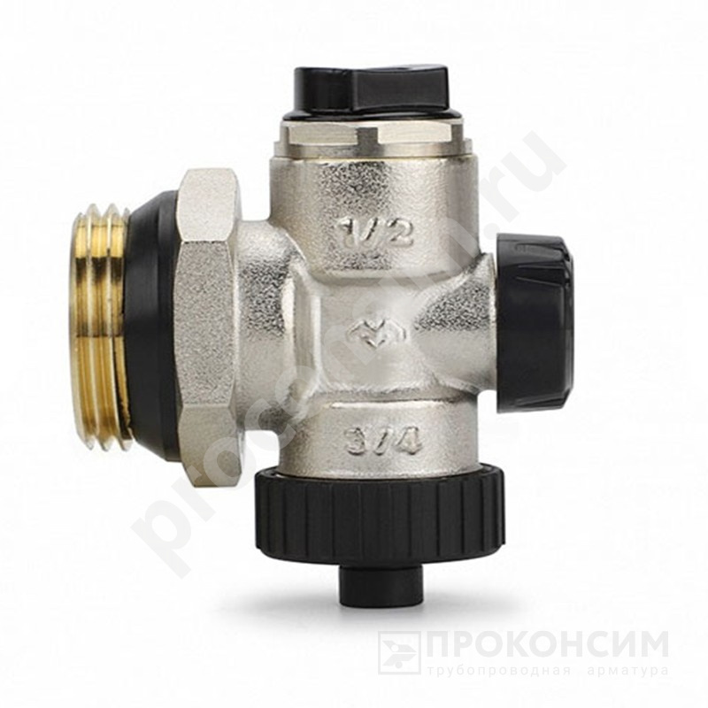 Цена по запросу.  Под заказ. Конечный элемент для коллектора Varmega VM15906 DN 25 с ручным воздухоотводчиком и прямым дренажным краном (930422010) со склада Проконсим в Москве